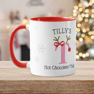 Taza de chocolate caliente personalizada para niña
