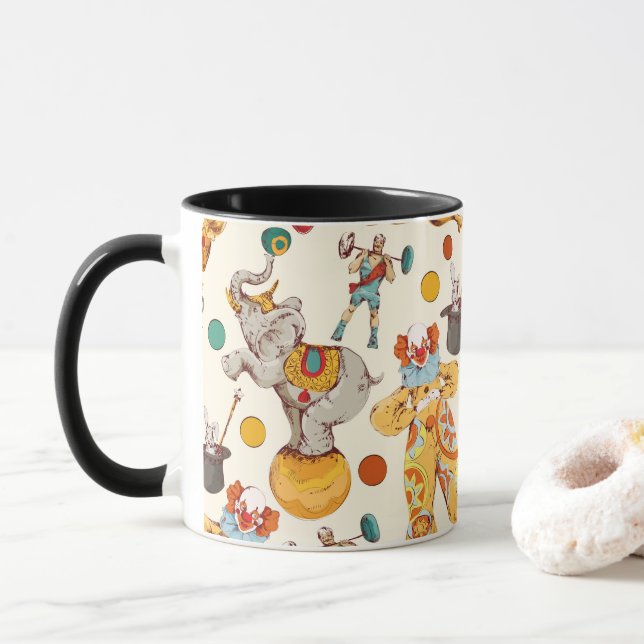 Taza de circo vintage (Con donut)