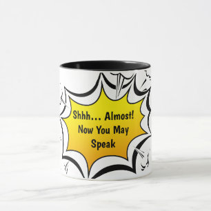 Taza de Cita de Café Divertida al Estilo Cómic