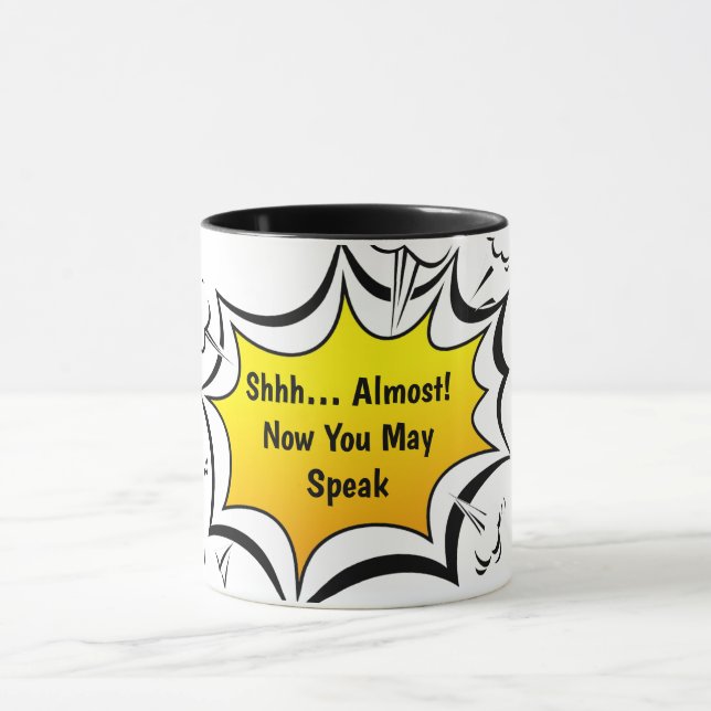Taza de Cita de Café Divertida Estilo Cómic (Centro)
