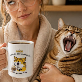 Taza de Cita Divertida de Café para Amantes de Gat