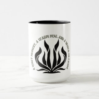 Taza de cita en negro y blanco