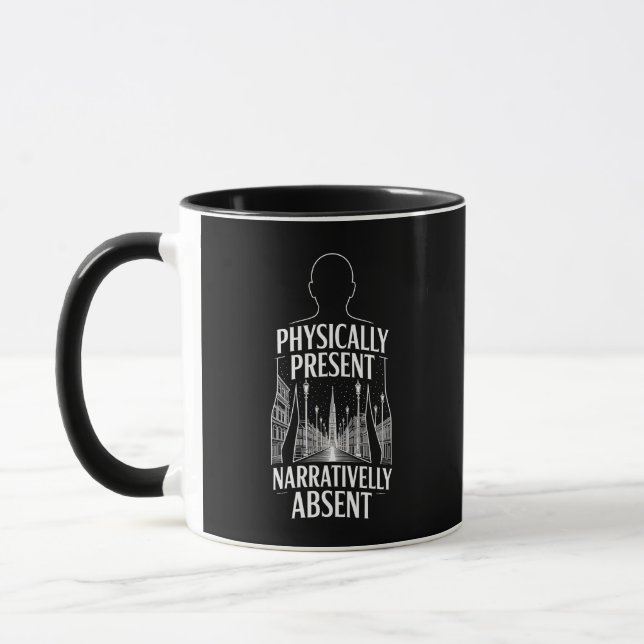 Taza de cita físicamente presente y narrativamente (Izquierda)