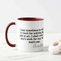 Taza de Clara Barton de la igualdad de salario
