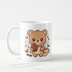 Taza de Clipart de Café de Oso Kawaii