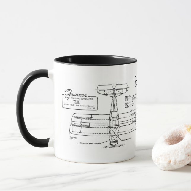 Taza de Clyde " de la cosecha del gato la "Grumman (Con donut)
