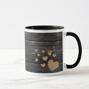 Taza de cobre de los corazones