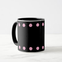Taza de Cocoa & Café Perlas (Negro y Rosa)