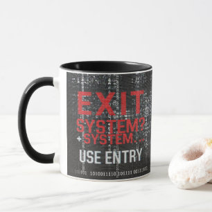Taza de código binario del sistema de salida de Cy