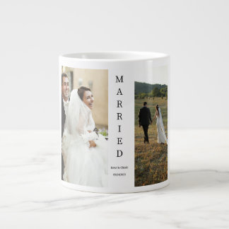 Taza de Colage de Fotos de Casados Personalizable 