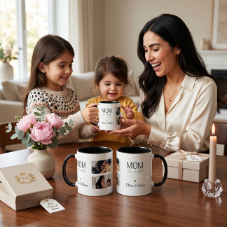 Taza de colage de fotos de la mejor mamá