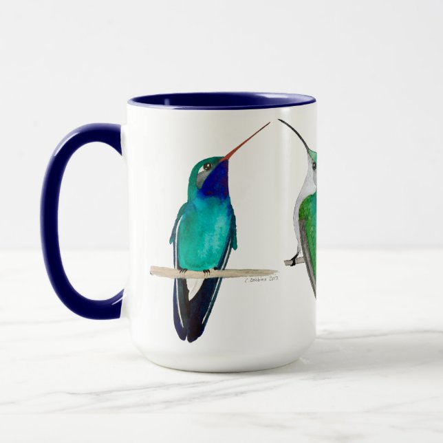 Taza de Colibríes Azules (Izquierda)