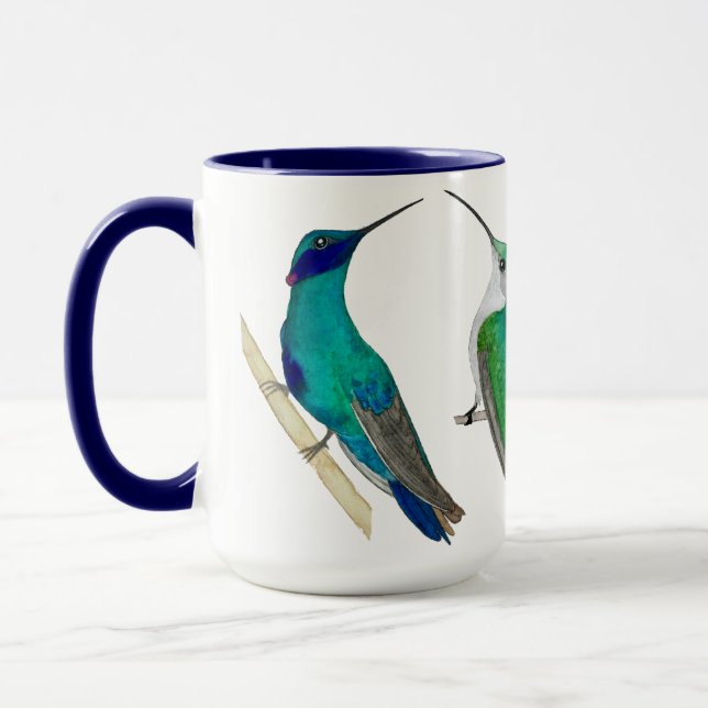 Taza de Colibríes Azules (Izquierda)