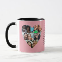 Taza de collage de fotos con definición de hermana