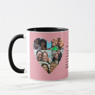 Taza de collage de fotos con definición de hermana