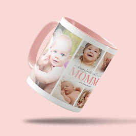 Taza de collage de fotos del 1er día de la madre