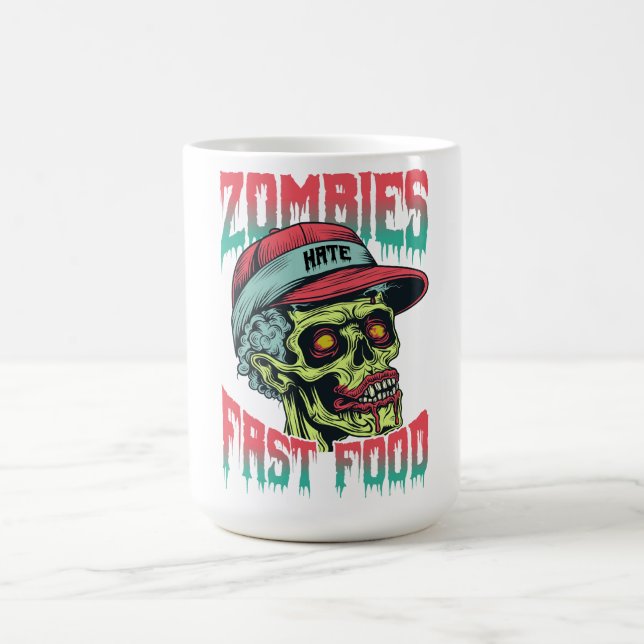 Taza de comida rápida de zombies | Taza de café di (Centro)