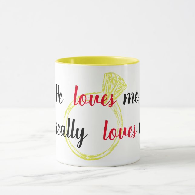 Taza de compromiso "Me ama" (Centro)