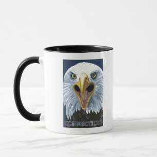 Taza De ConnecticutEagle cierre para arriba