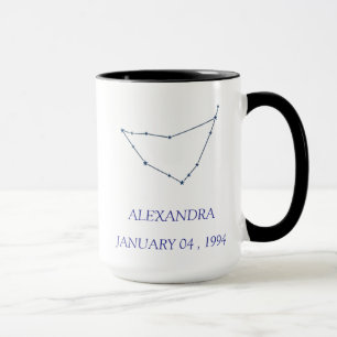 Taza de constelación Capricornio personalizada - P