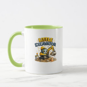 Taza de construcción adorable excavadora pequeña