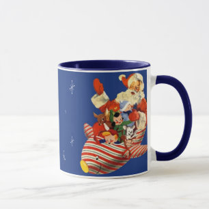 Taza de consumición retra de Rocket Santa del