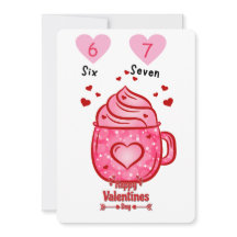 Taza de corazón rosa lindo tarjeta de felicitación