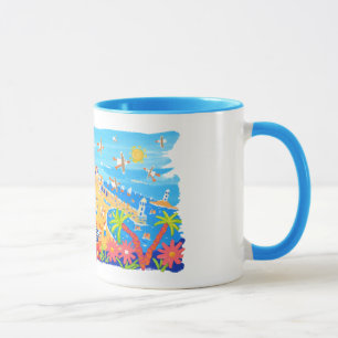 Taza de Cornualles del arte el tintóreo de Juan d