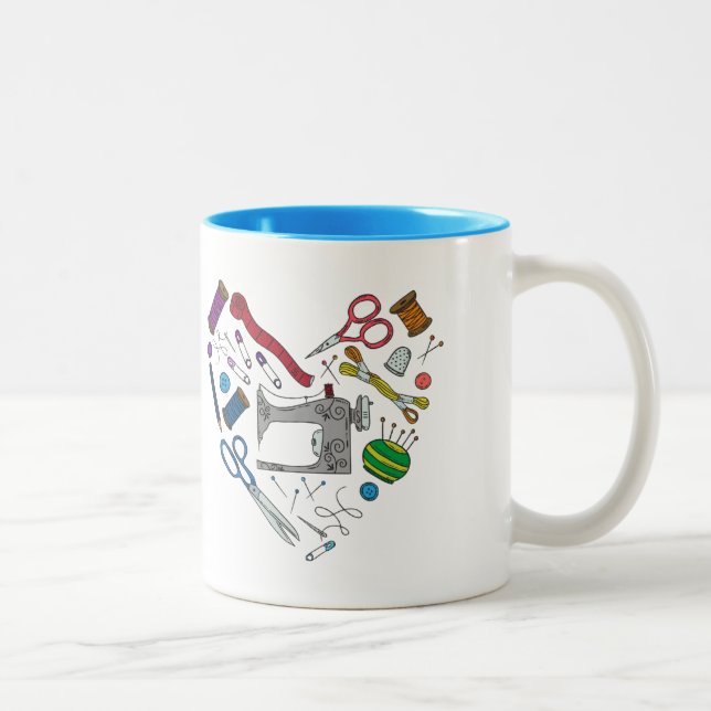 Taza de costura del corazón de las herramientas (Derecha)