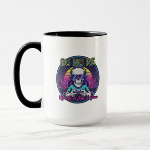 Taza de cráneo de jugador GG No Re
