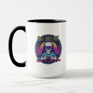 Taza de cráneo de jugador GG No Re