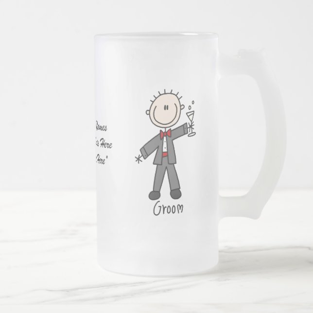 Taza de cristal adaptable del novio (Derecha)