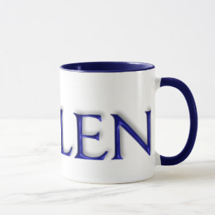Taza de cristal azul del KRW Helen