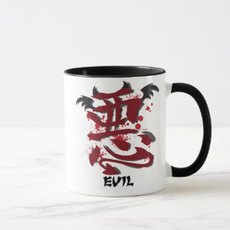 Taza de cristal del campanero del kanji malvado