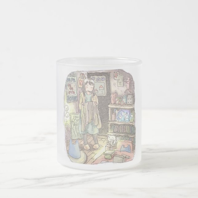 TAZA DE CRISTAL ESMERILADO さやしごじ (Centro)