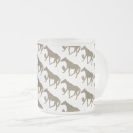 TAZA DE CRISTAL ESMERILADO ケイメイ牧場　トントントントロちゃん シルエット