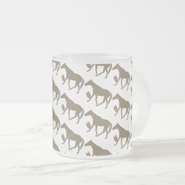 TAZA DE CRISTAL ESMERILADO ケイメイ牧場　トントントントロちゃん シルエット (Anverso derecho)