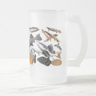 TAZA DE CRISTAL ESMERILADO 大型熱帯魚のフロストグラスマグカップ