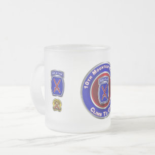 Taza De Cristal Esmerilado 10ª División de Montaña “Ascenso a la Gloria”