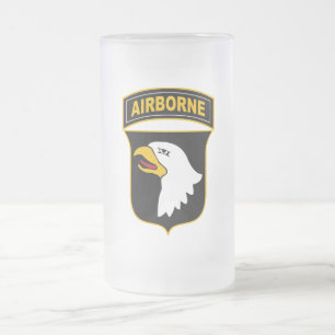Taza De Cristal Esmerilado 101ª División Aérea Veterano Militar