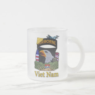 Taza De Cristal Esmerilado 101ª división aérea veteranos vietnam frosty Mu