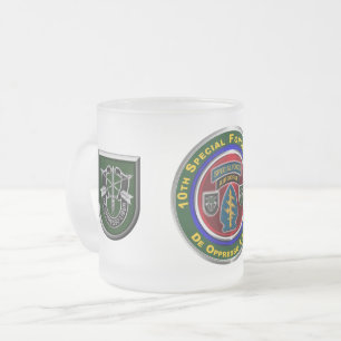 Taza De Cristal Esmerilado 10.º Grupo de Fuerzas Especiales (Airborne) 
