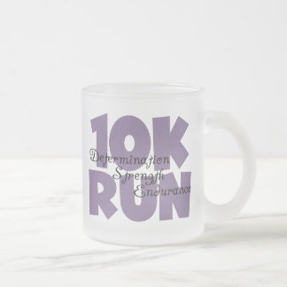 Taza De Cristal Esmerilado 10K Run Purple