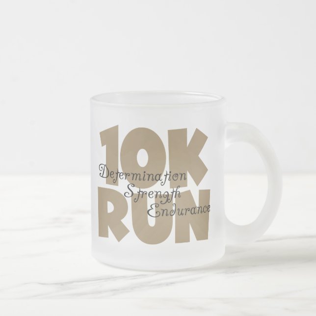 Taza De Cristal Esmerilado 10K Run Tan Sports Running (Derecha)