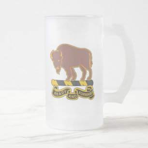 Taza De Cristal Esmerilado 10mo Regimiento de caballería "soldados del búfalo
