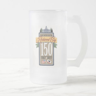 Taza De Cristal Esmerilado 150o aniversario de Redwood City