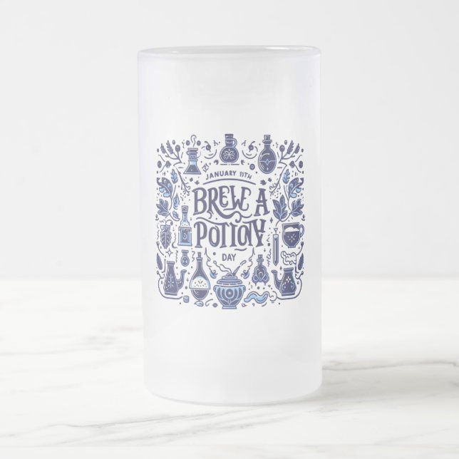 Taza De Cristal Esmerilado 19 de enero - Brew a Potion Day (Centro)