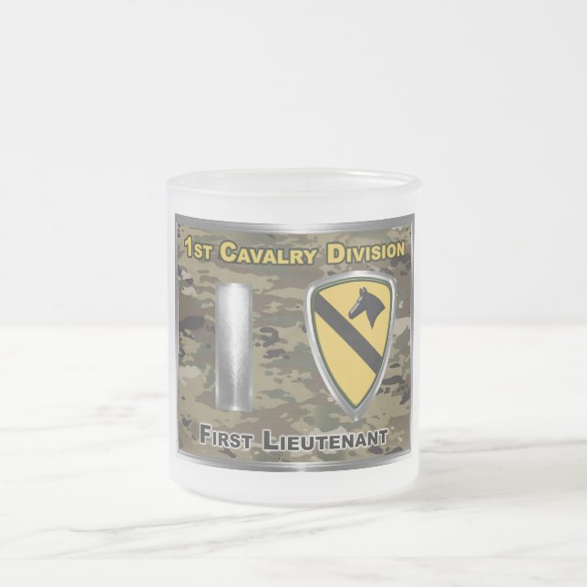 Taza De Cristal Esmerilado 1.ª División de Caballería Primer Teniente (Centro)