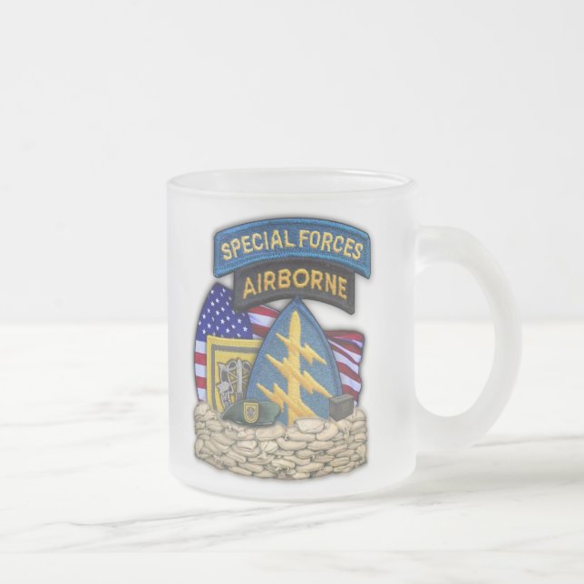 Taza De Cristal Esmerilado 1.ª veterana del grupo de las fuerzas especiales r (Derecha)