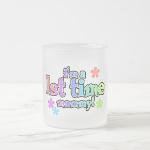 Taza De Cristal Esmerilado 1.ᵉʳ Camisetas y obsequios mami-arcoiris